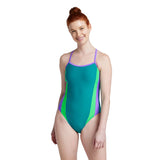 Speedo Colorblock One Back One Piece-Aquarium