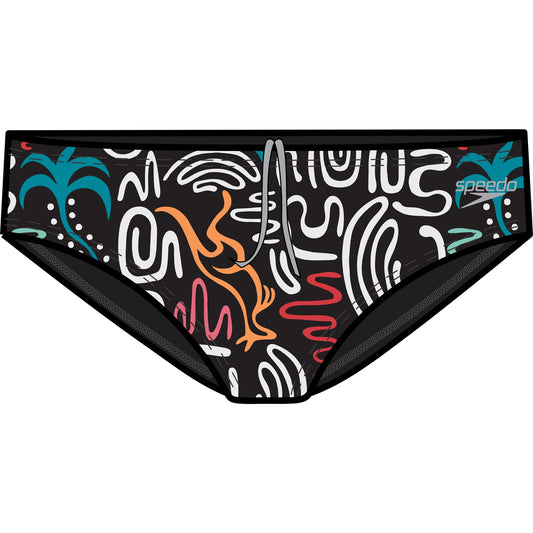 Speedo Eco Endurance Brief: Jump Around-Anthracite