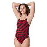 Speedo Vortex Maze Crossback: Maroon