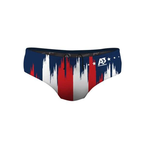 A3 PERFORMANCE USA STRIPES MALE BRIEF SWIMSUIT