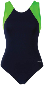 Dolfin Aquashape Colorblock Navy/Lime Moderate Lap Suit