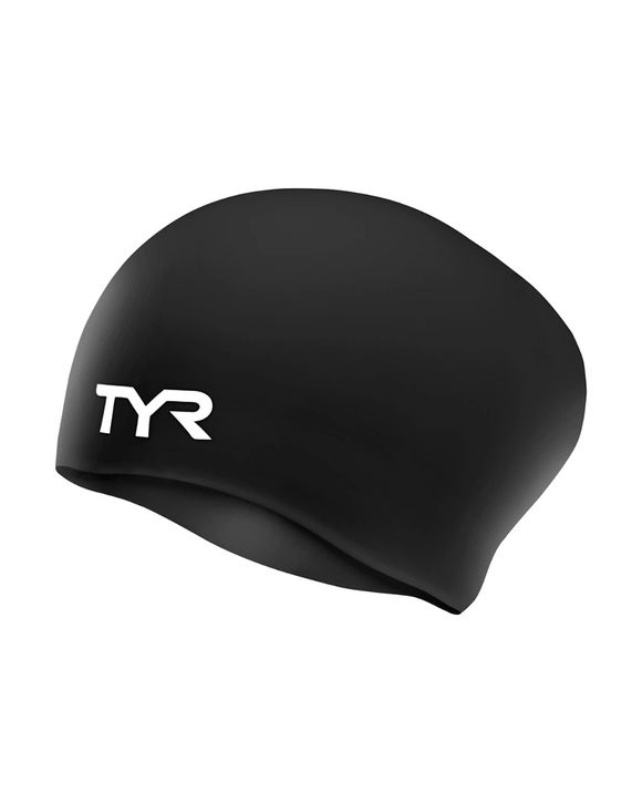 TYR Long Hair Wrinkle-Free Silicone Adult Swim Cap