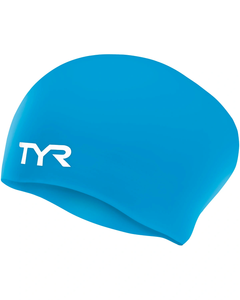 TYR Long Hair Wrinkle-Free Silicone Youth Swim Cap