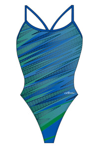 Dolfin Custom Velocity Blue/Green String Back