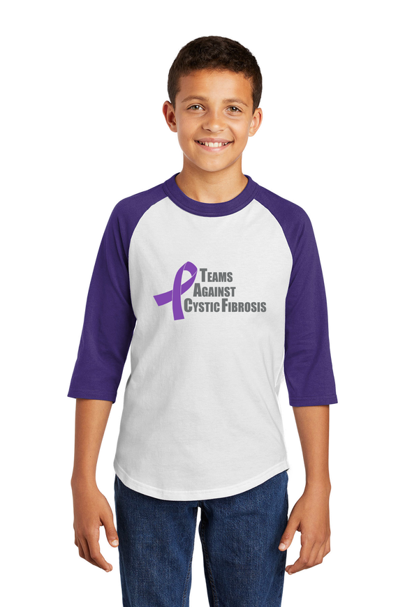 Teams Against Cystic Fibrosis YOUTH Baseball Shirt