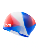 TYR Tie Dye Long Hair Silicone Youth Swim Cap